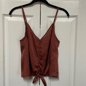 Abercrombie & Fitch button down camisole that ties at the bottom Bronze XS